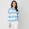 Stripe Crew Neck Relaxed Fit Sweater