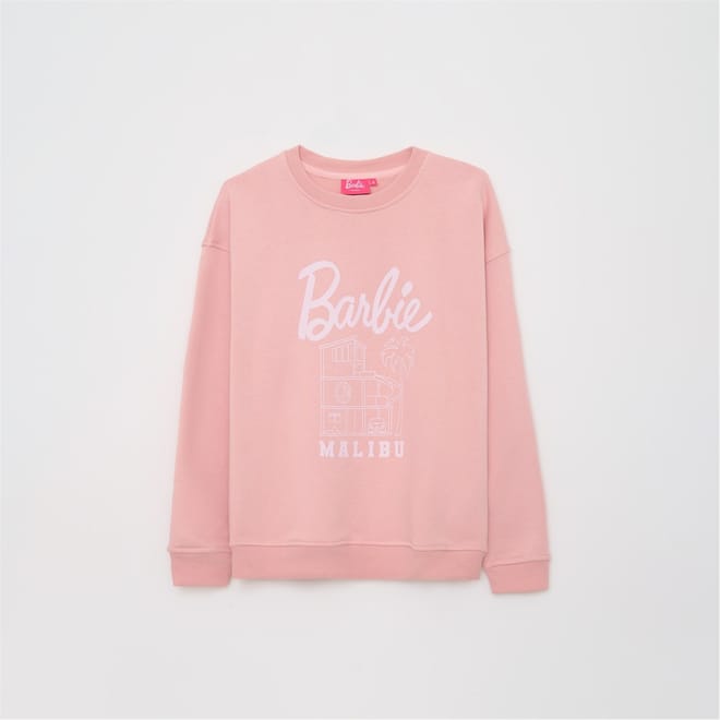 Barbie Malibu Crew Neck Relaxed Sweatshirt