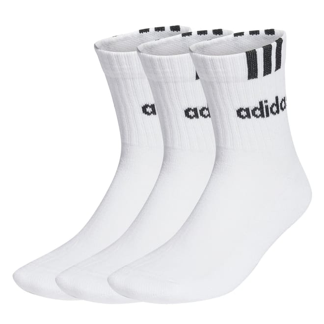 Linear 3 Stripe Cushioned Half Crew Sock