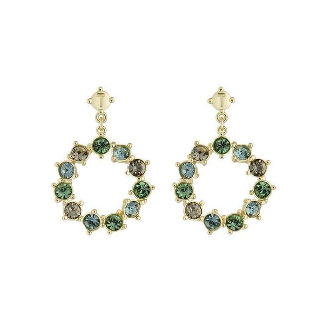 Statement Crystal Hoop Drop Earrings