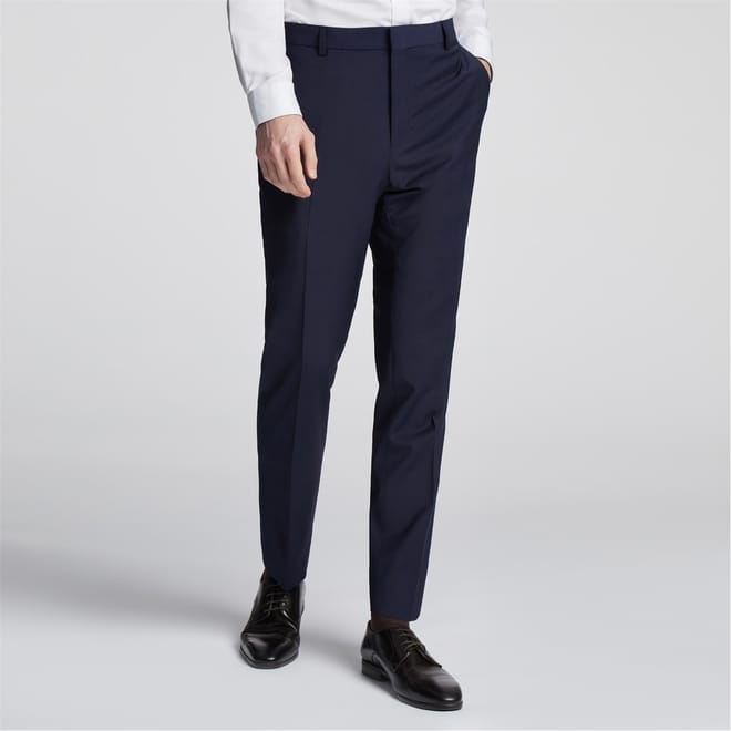 Navy Slim Fit Panama Trousers