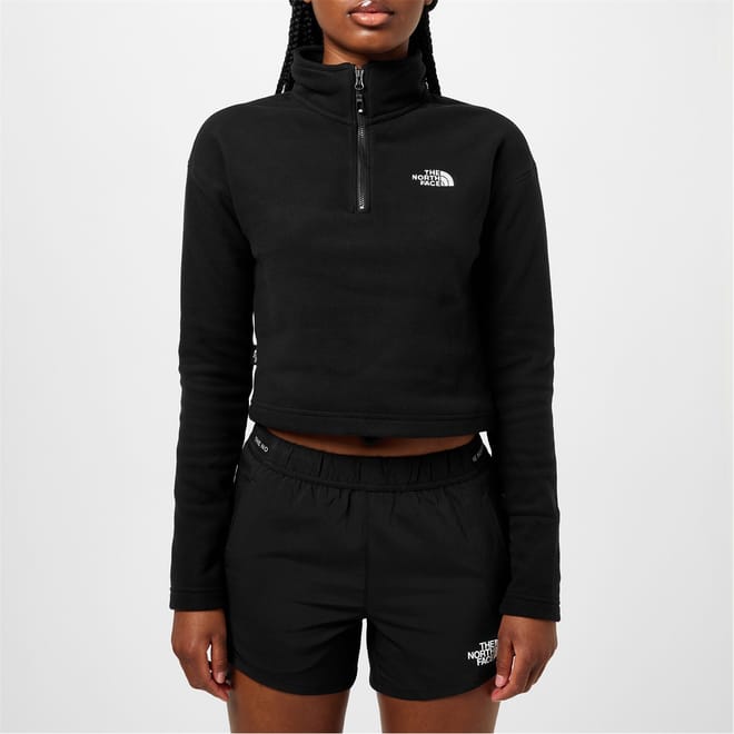 100 Glacier Cropped ¼ Zip Fleece