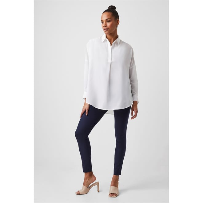 Recycled Crepe Popover Shirt