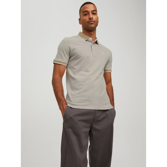 Paulos Tipped Pique Short Sleeve Polo Shirt