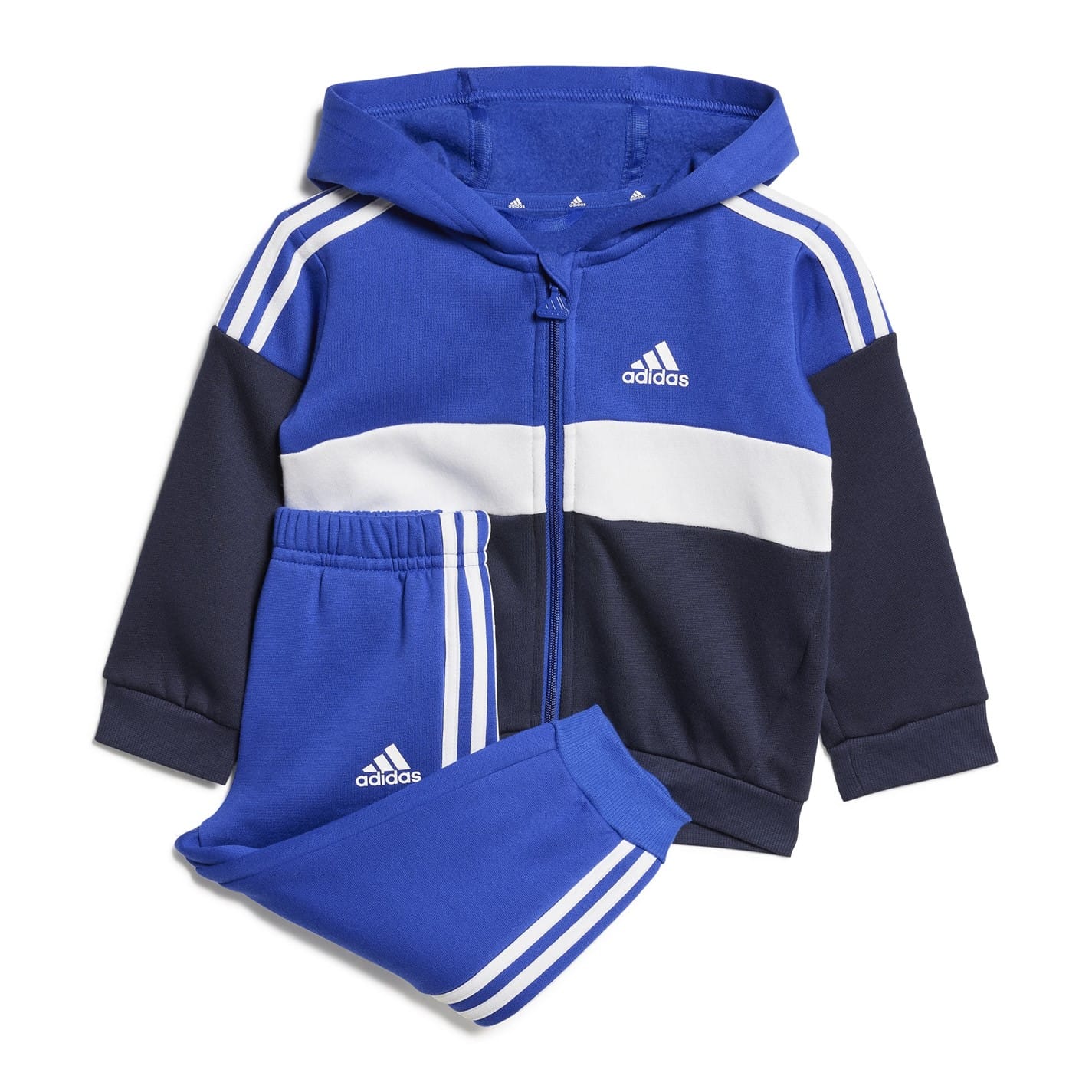 Blue adidas Tiberio 3 Stripes Colorblock Fleece Track Suit Infants Get The Label