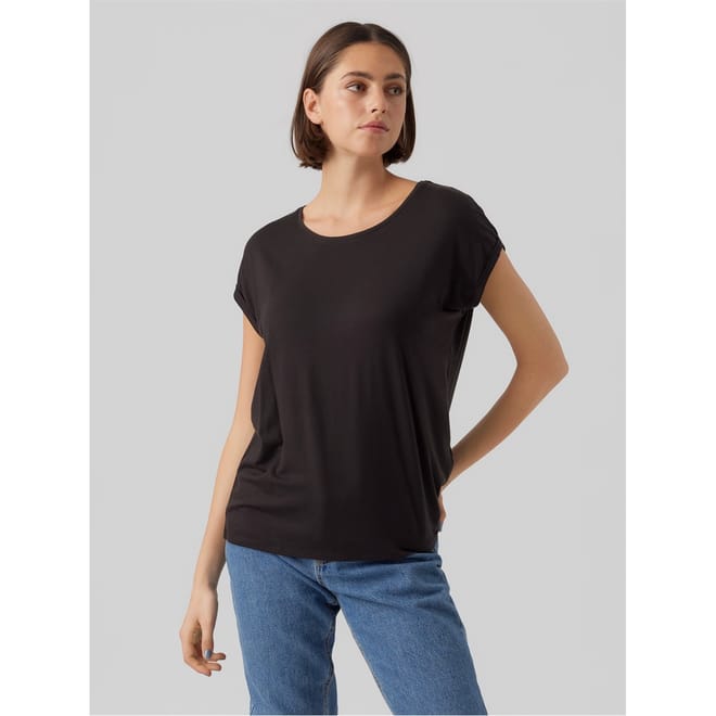 Womens Ava Plain Shirt Sleeve T-Shirt