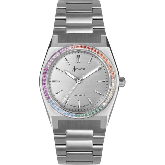 Womens Stainless Steel Classic Analogue Quartz Watch