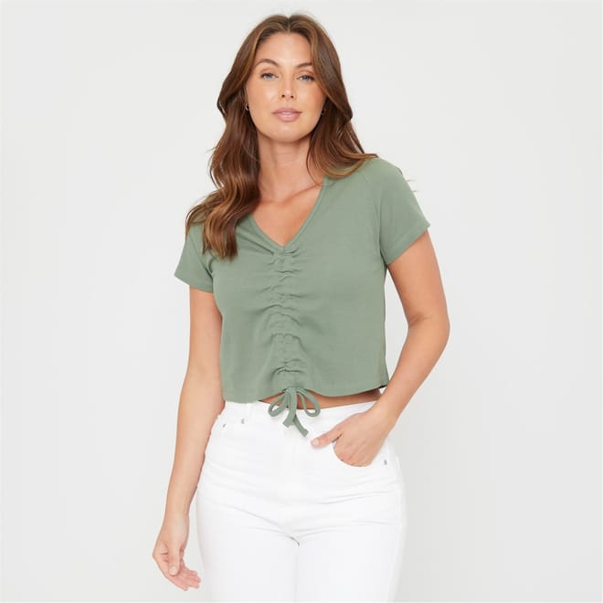 Ruched Rib Top