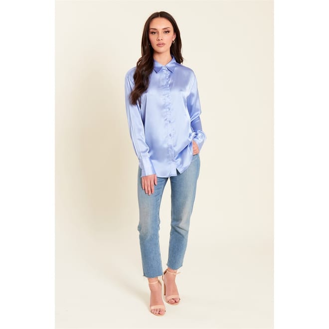 Satin Long Sleeve Regular Fit Shirt