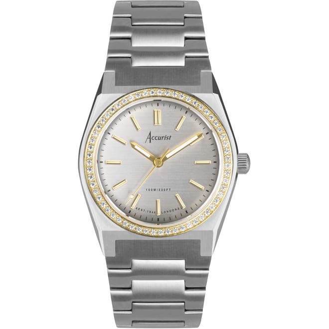 Womens Stainless Steel Classic Analogue Quartz Watch