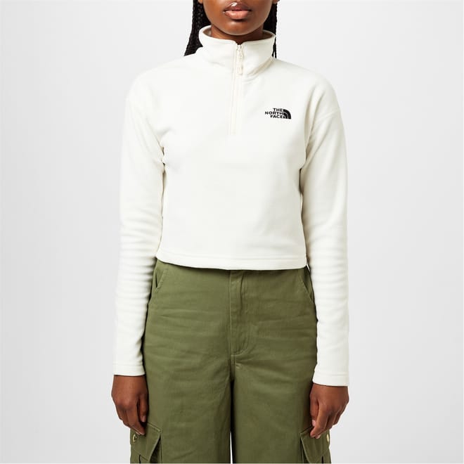 100 Glacier Cropped ¼ Zip Fleece