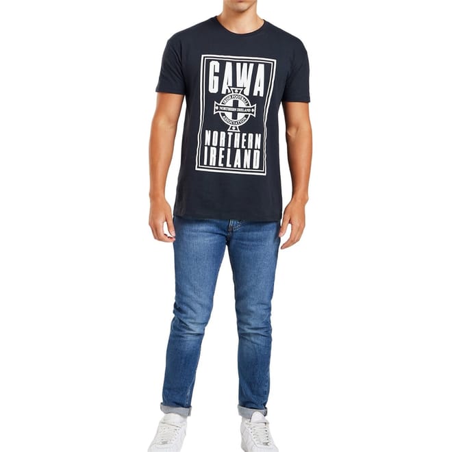 Geographic Print Crew Neck Regular Fit T-Shirt