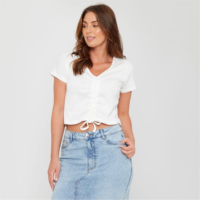 Ruched Rib Top