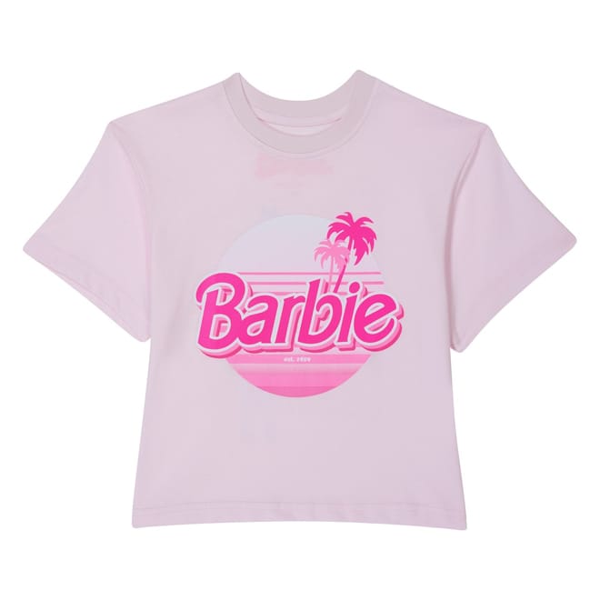 Barbie Back Graphic Cropped T-Shirt