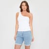 One Shoulder Rib Tank Top