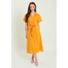 Broderie Collared Neck Midi Dress