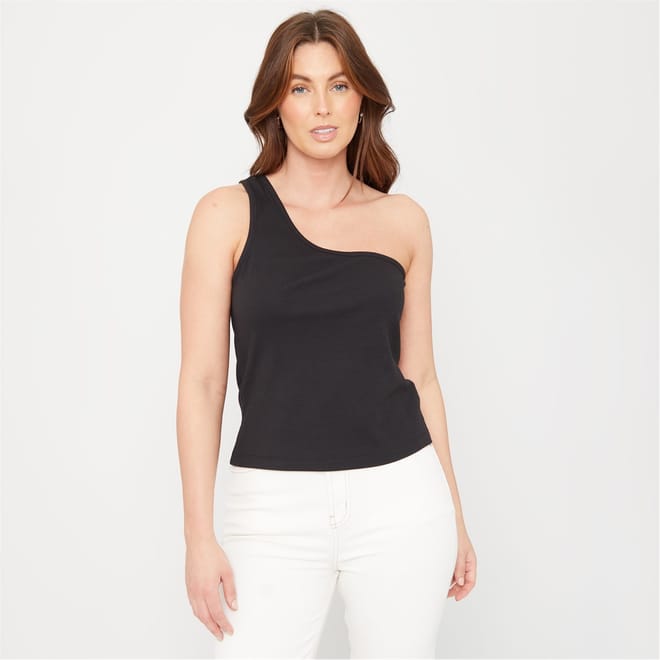 One Shoulder Rib Top