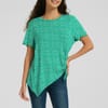 Ruched Regular Fit Crew Neck T-Shirt