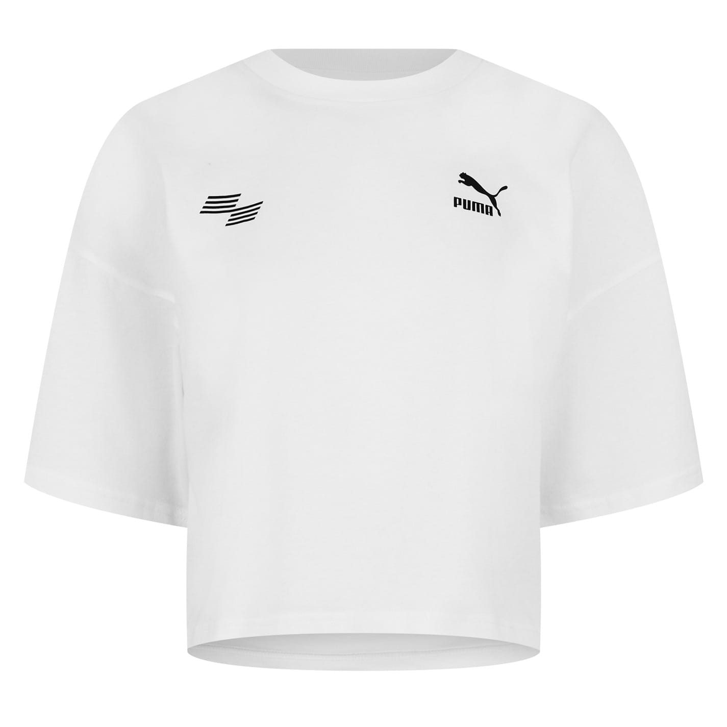 White Puma Hyrox Cropped Relaxed Fit T Shirt Get The Label