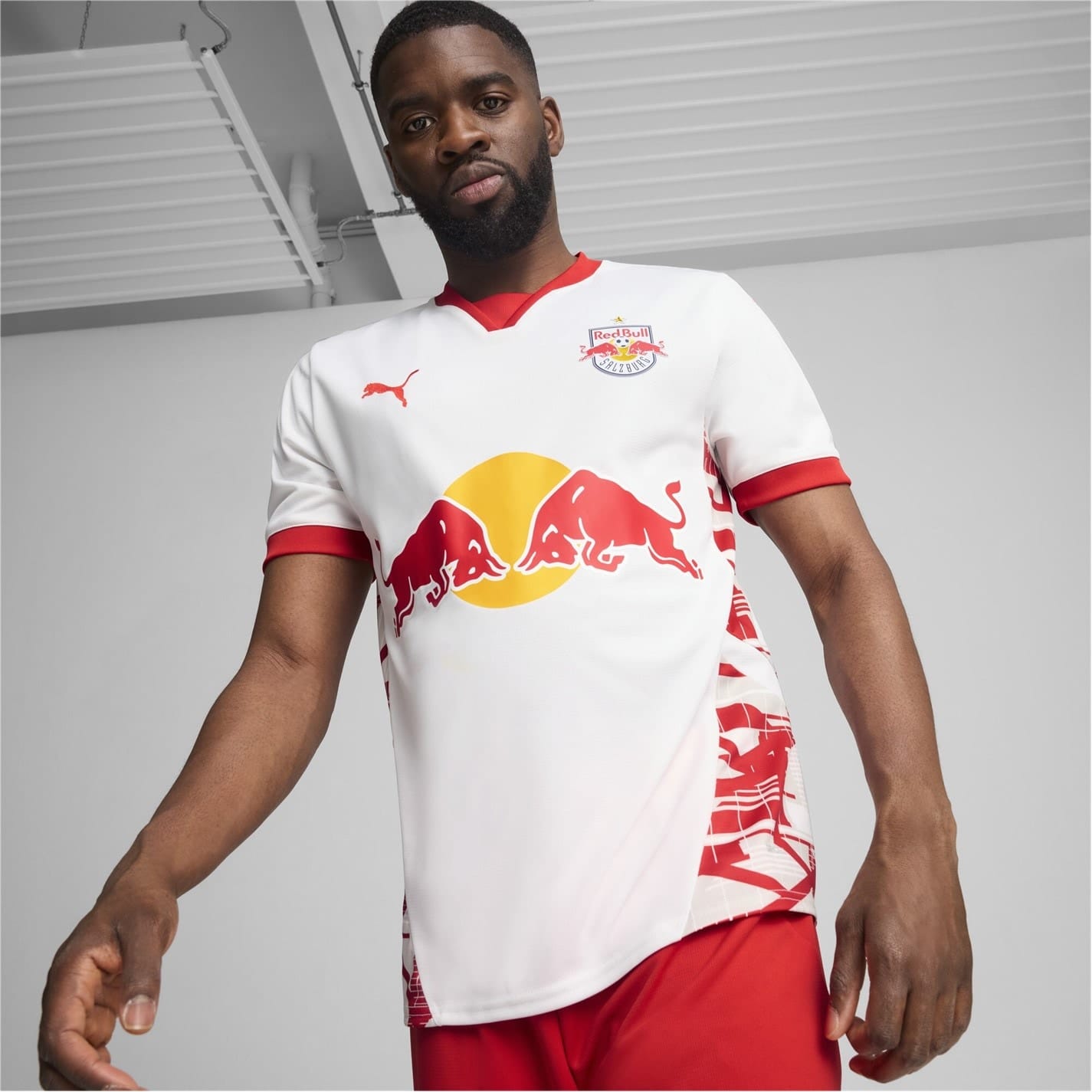 White Puma Red Bull Salzburg Home Shirt 2024 2025 Adults Get The Label