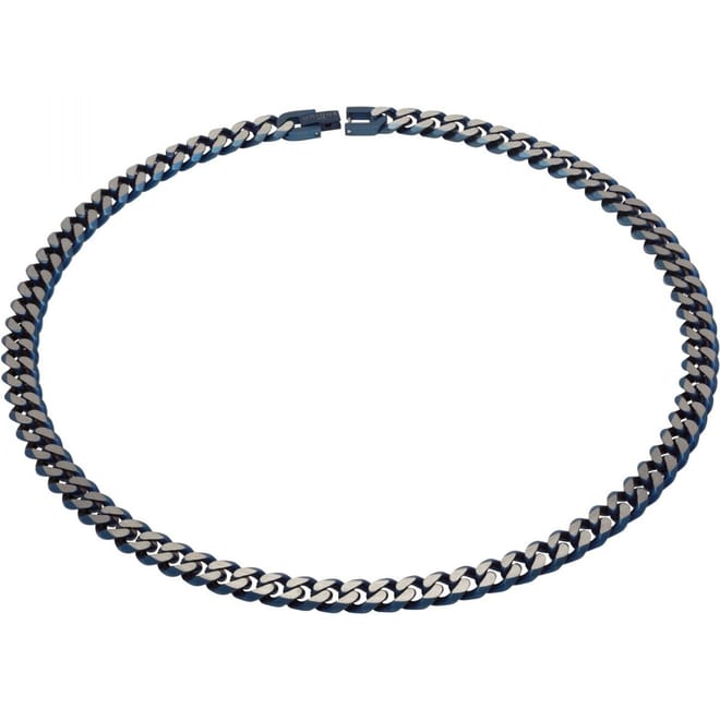 Unique  And  Co Stainless Steel Blue Ip Necklace