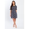 Crew Neck Mini A-Line Dress