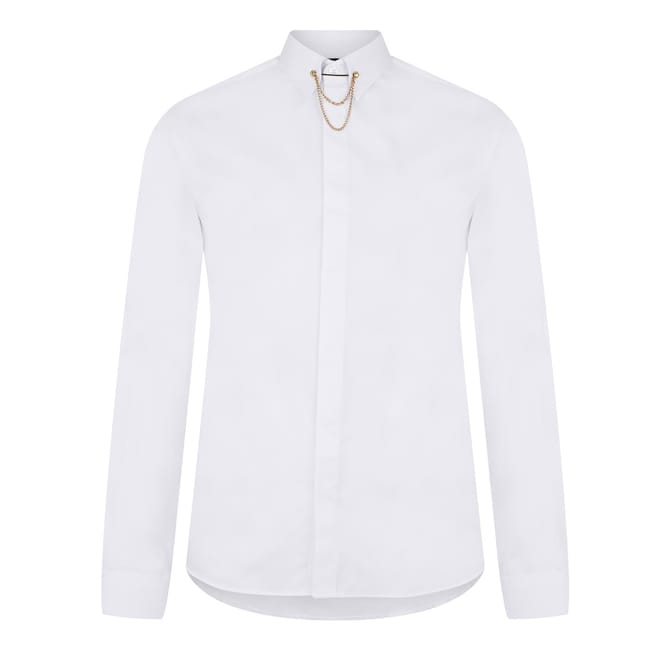 Skinny Fit Collar Bar Shirt