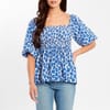 Square Neck Waffle Blouse