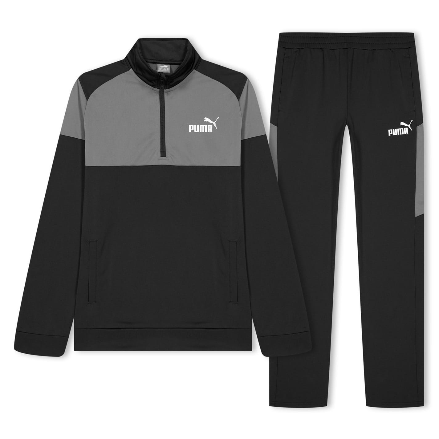 Half Zip Poly Tracksuit