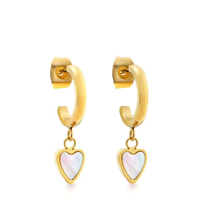 Of Pearl Heart Drop Earrings