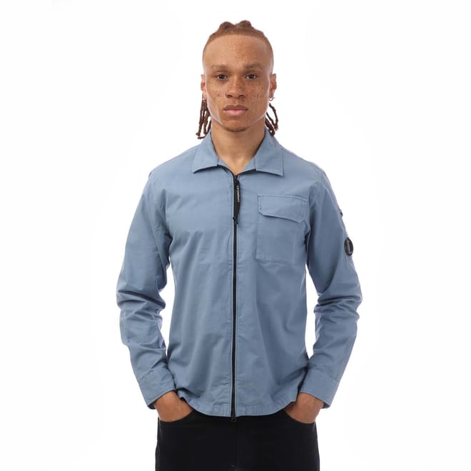 Organic Gabardine Zip Overshirt
