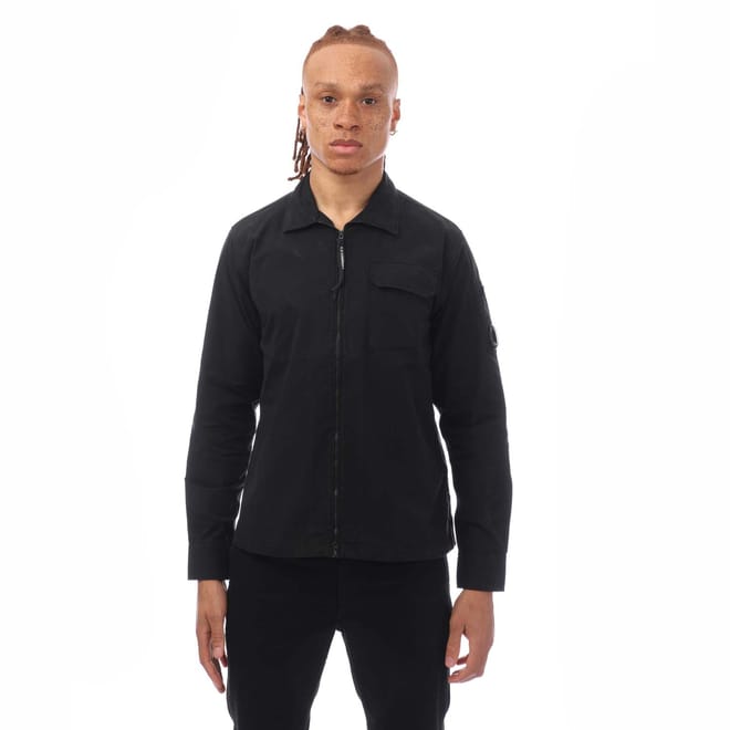 Organic Gabardine Zip Overshirt