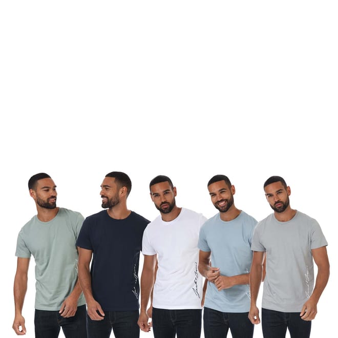 Mens Jack 5 Pack Crew T-Shirts