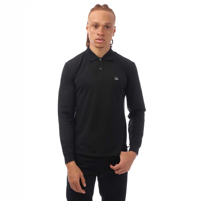 Stretch Piquet Long Sleeved Polo Shirt