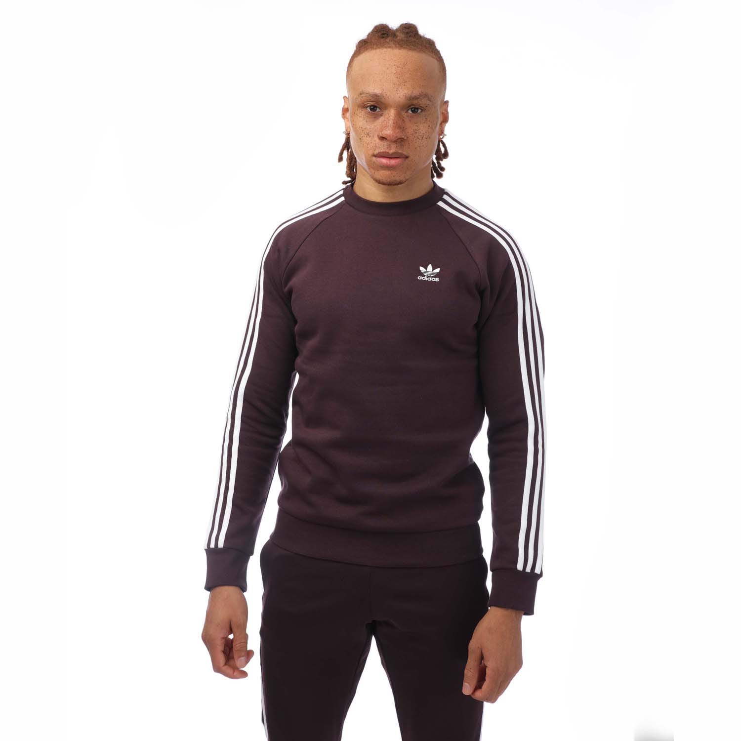 Adidas burgundy crew neck on sale