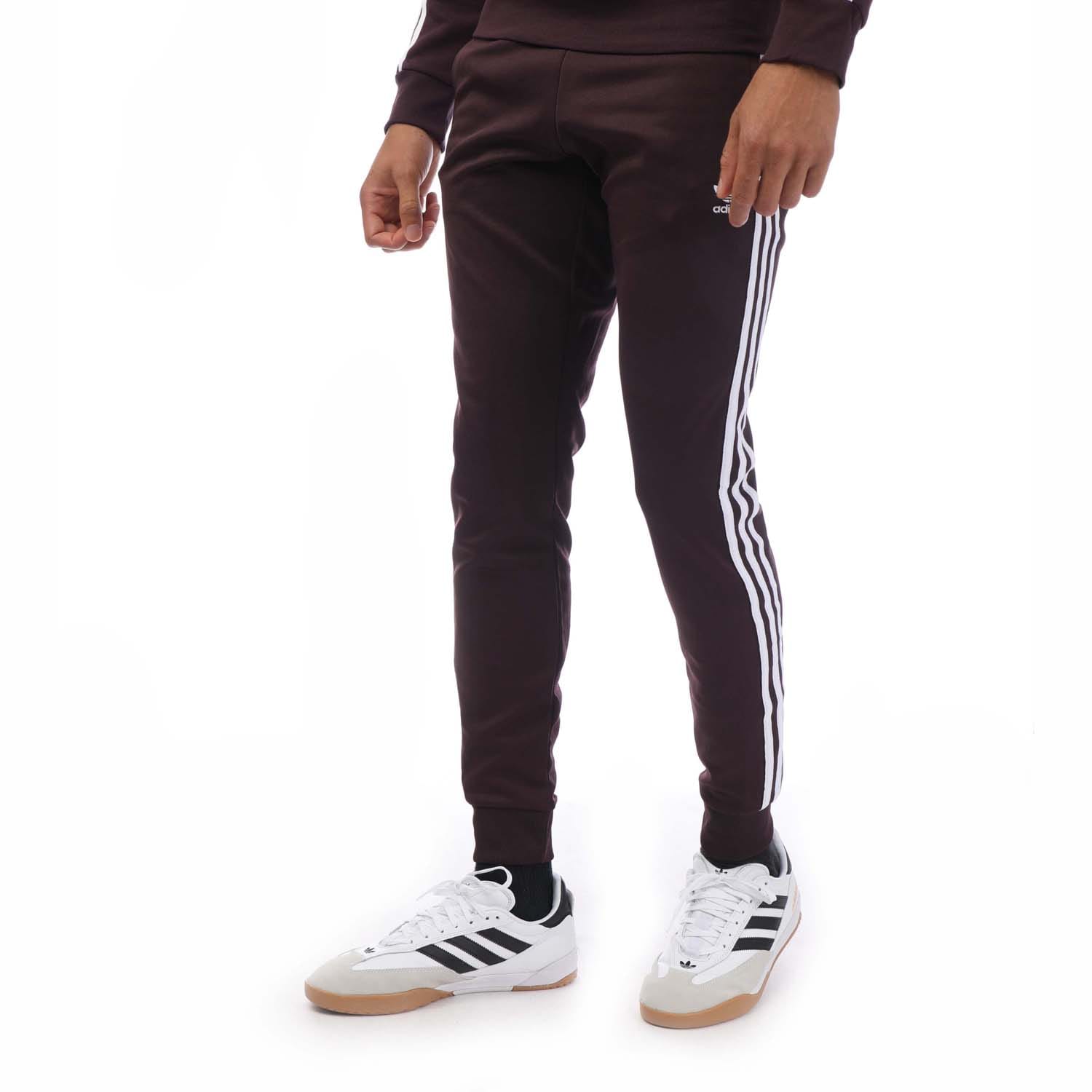 Burgundy adidas Originals SST Primeblue Track Pants Get The Label