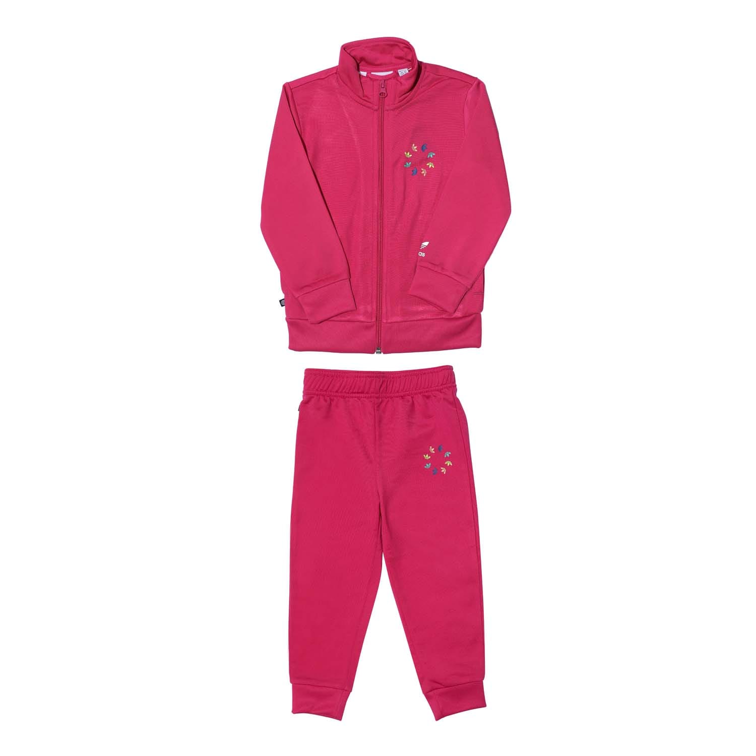 Baby pink adidas tracksuit on sale