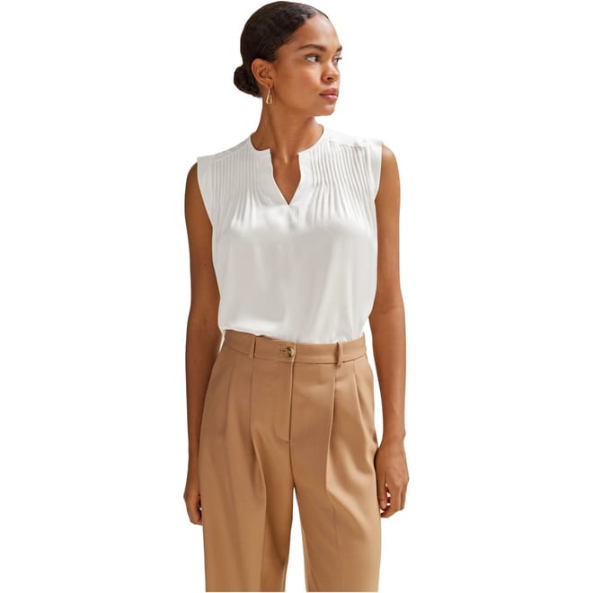 Notched Neck Regular Fit Blouse