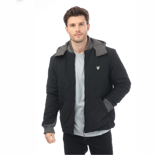 Petite Mock Neck Ribbed Cuff Bomber Jacket