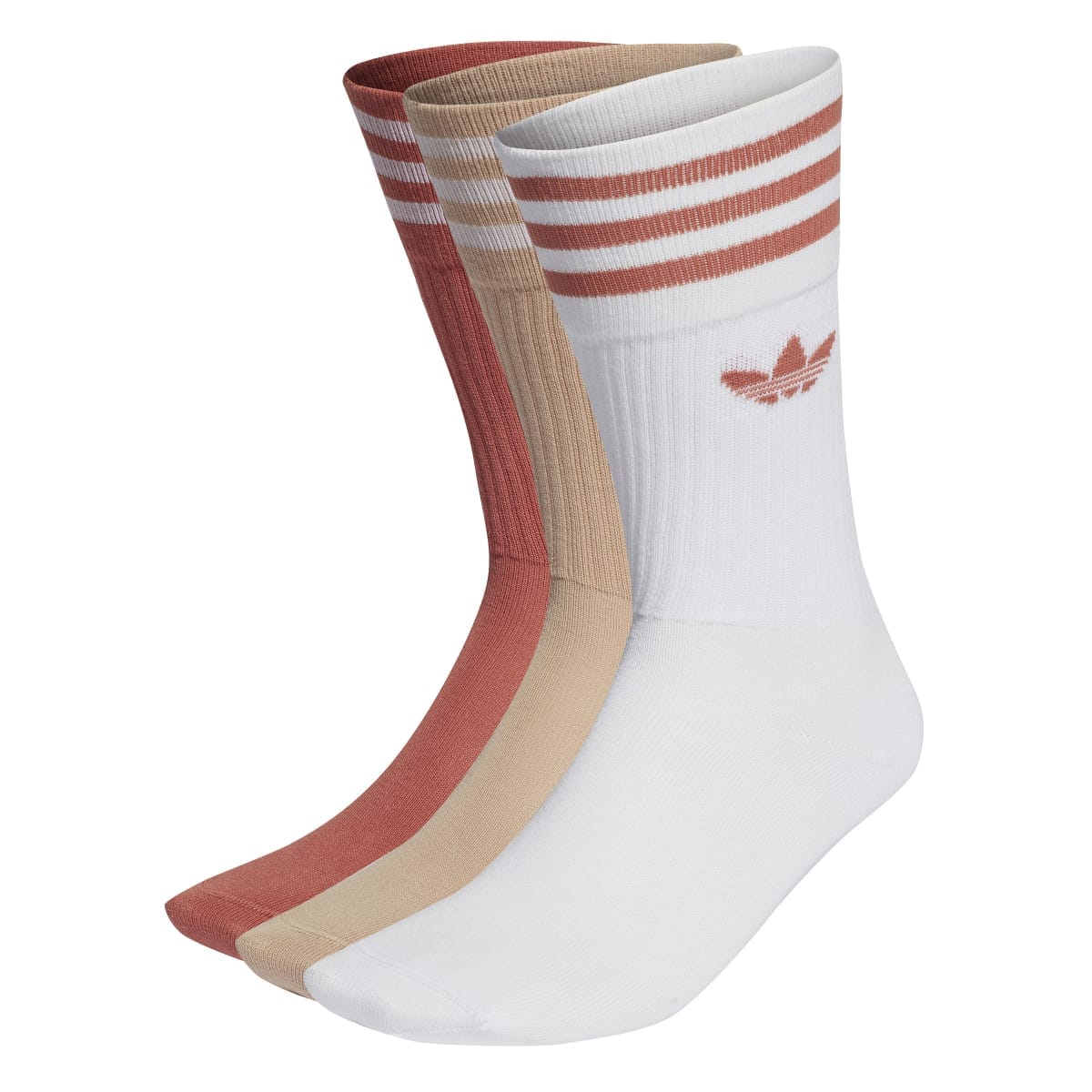 White adidas Originals 3 Pack of Solid Crew Socks Get The Label