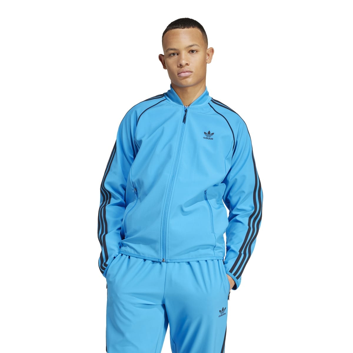 Blue adidas Originals SST Bonded Track Top - Get The Label