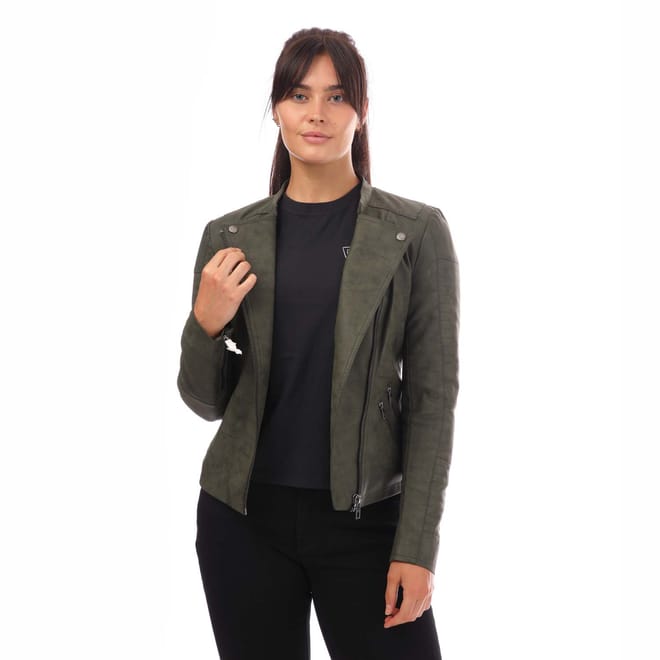 Ava Faux Leather Jacket