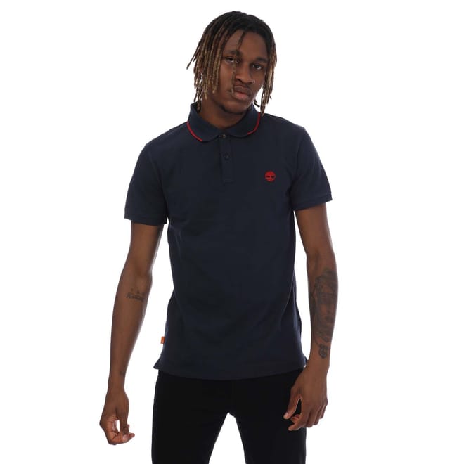 Millers River Printed Neck Polo Shirt