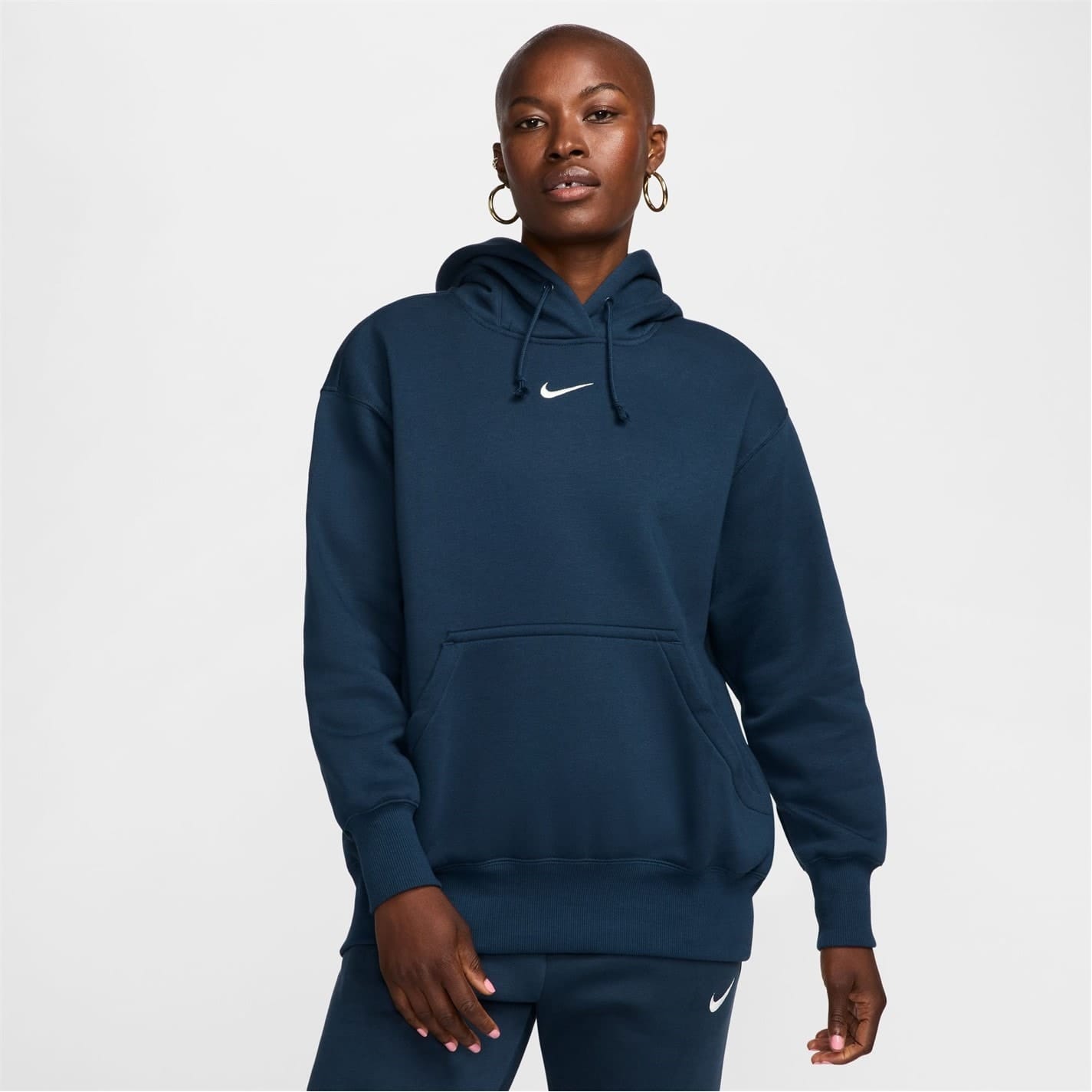 Blue Nike Womens Sportswear Phoenix Fleece Over Oversized Pullover Hoodie Get The Label