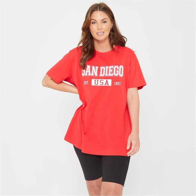 Slogan T-Shirt and Cycling Short Set