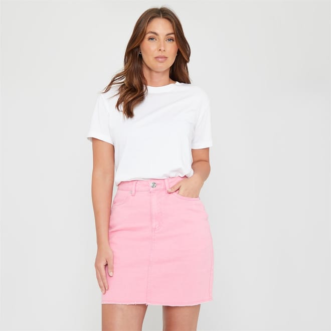 You Denim Mini Pencil Skirt