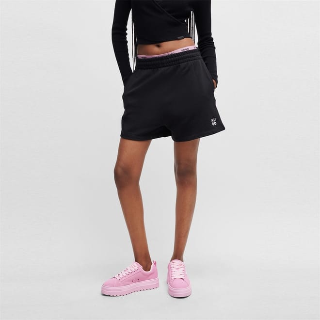 Solid Sweat Shorts with Elasticated Waistband