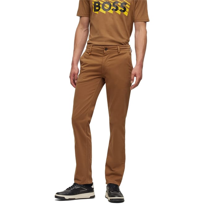 Slim Solid Patterned Chinos