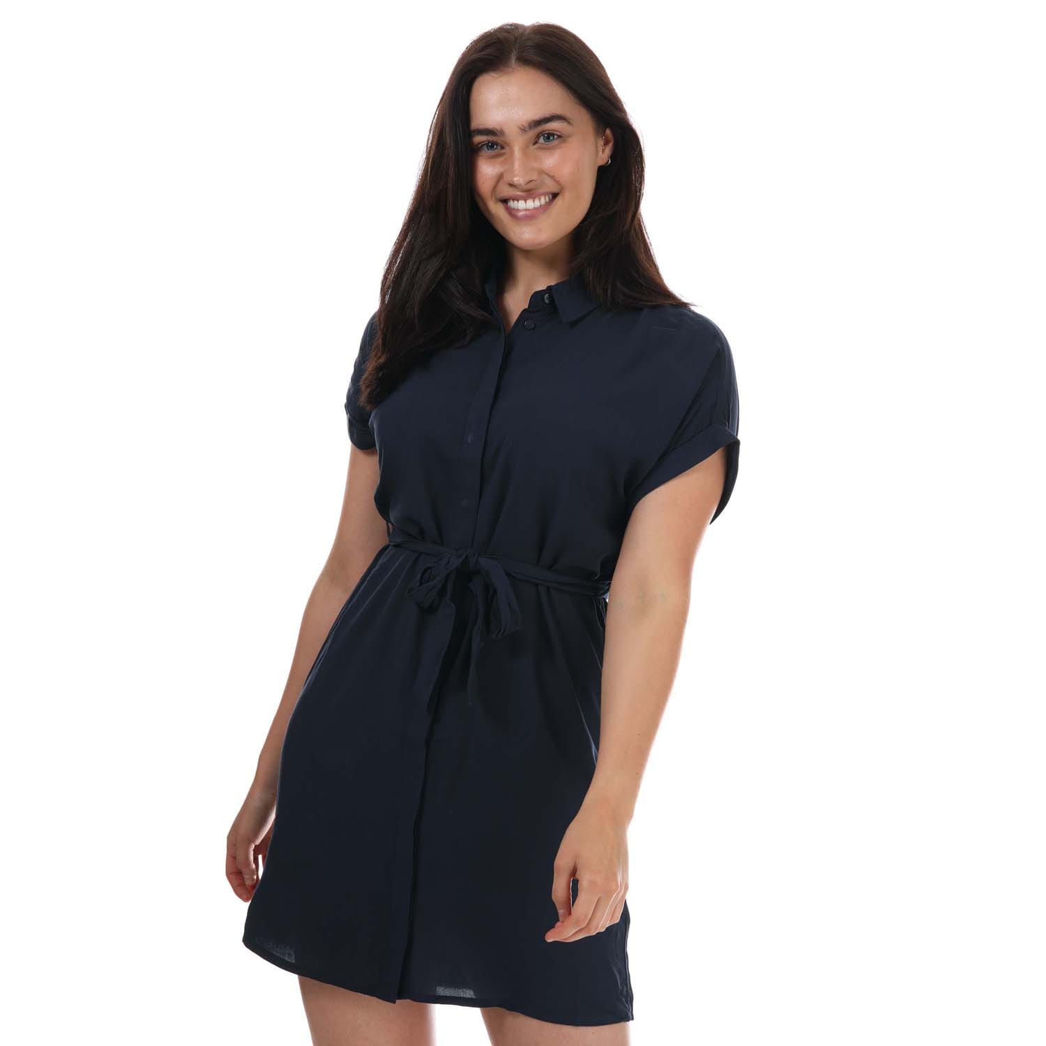Vero ModaRobe chemise Easy SS  Size 6 in Bleu Marine