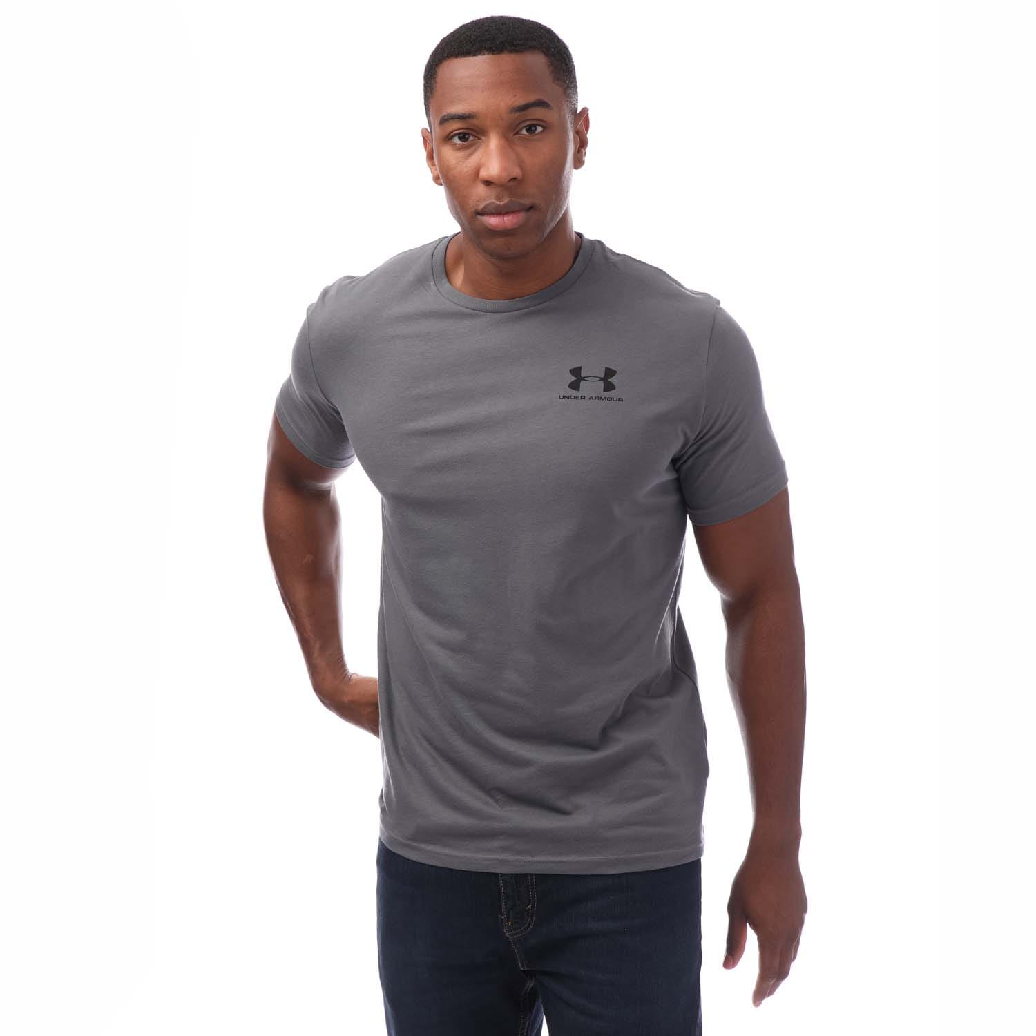 Under Armour Mens Sportstyle Left Chest Short Sleeve T Shirt in Grey